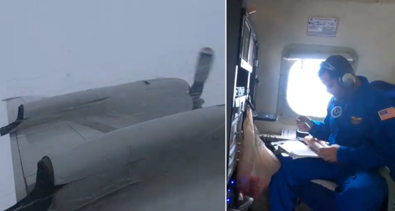 Επιστήμονες πέταξαν μέσα στον τυφώνα «Μίλτον»: Συγκλονιστικό βίντεο με τις αναταράξεις και τις αντιδράσεις τους