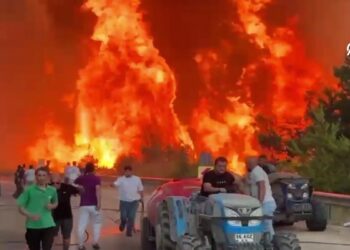 Εικόνες αποκάλυψης απο τις πυρκαγιές στην Προύσα της Τουρκίας