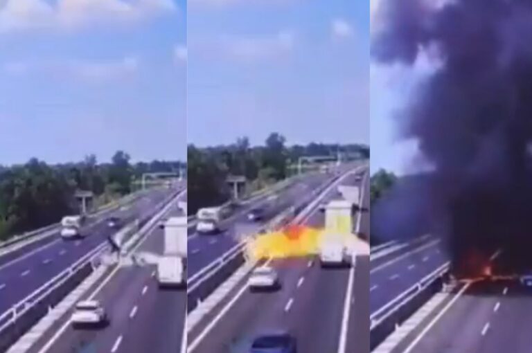 Ιταλία: Διθέσιο αεροσκάφος συνετρίβη σε αυτοκινητόδρομο έξω από την Μπρέσια – Νεκροί οι δυο επιβάτες