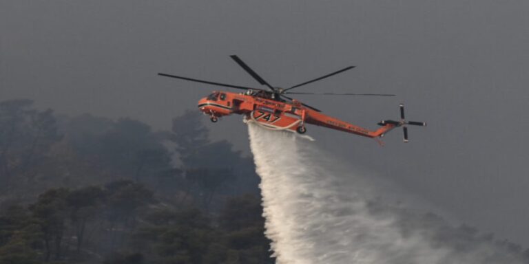 Φωτιά στη Σύμη – Επιχειρούν δασοκομάντος και εναέρια μέσα από τη Ρόδο