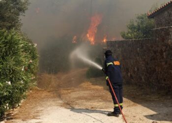 Καρέ – καρέ οι άνθρωποι της Κερατέας μπροστά στην φωτιά – Ή αλλιώς… αν η απόγνωση είχε πρόσωπο