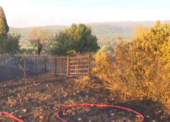 Σε ύφεση η φωτιά στην Οινόη – Ζημιές σε δύο σπίτια – Άνοιξε η Εθνική οδός