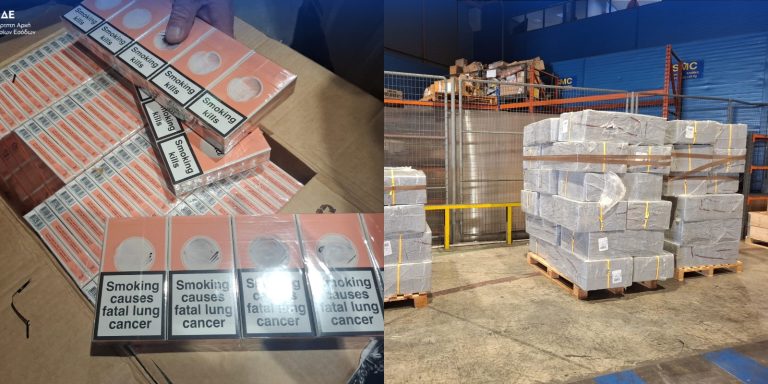 ΑΑΔΕ: Κατάσχεση-μαμούθ στο «Ελ. Βενιζέλος» – Εντόπισαν 1,7 εκατομμύρια τσιγάρα