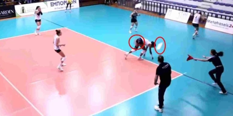 Απίστευτο: Κομμάτια από το ταβάνι έπεσαν πάνω σε παίκτρια βόλεϊ! (Βίντεο)