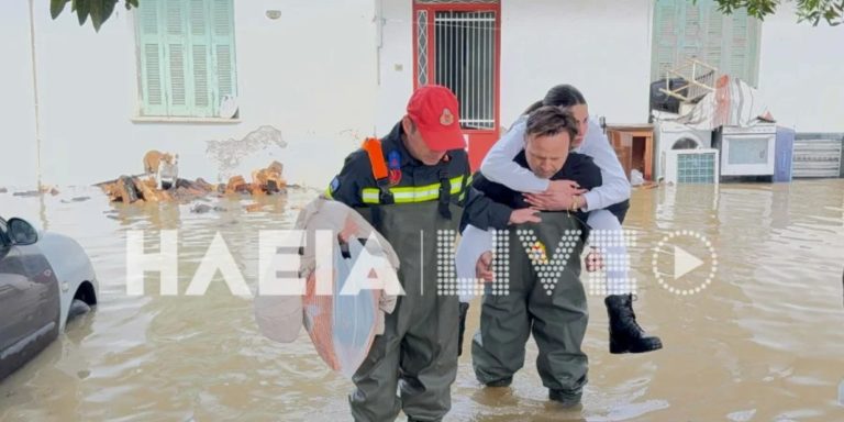 Κακοκαιρία στην Ηλεία: Εκκενώθηκαν σχολεία στον Πύργο ενώ απειλούνται οι πυρόπληκτοι της Αρχαίας Ολυμπίας (βίντεο)