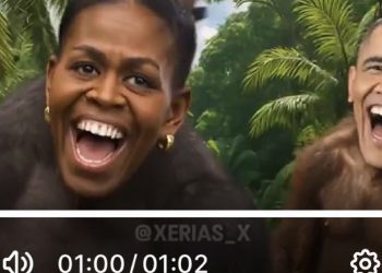 Ξέφυγε πάλι ο Τραμπ: Παρουσίασε το ζεύγος Ομπάμα σαν πιθήκους (βίντεο)